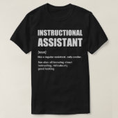 Instructeur Assistent-docent Funny D T-shirt (Design voorkant)