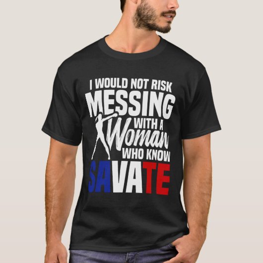 Instructeur Franse Vechtkunst Savate Kickboksen S T-shirt (Voorkant)