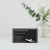 instructeur moderne straalvliegtuigen visitekaartje (Staand voorkant)