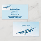 instructeur vliegscholen voor Vliegtuigen Visitekaartje (Voorkant / Achterkant)