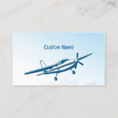 instructeur vliegscholen voor Vliegtuigen Visitekaartje (Achterkant)