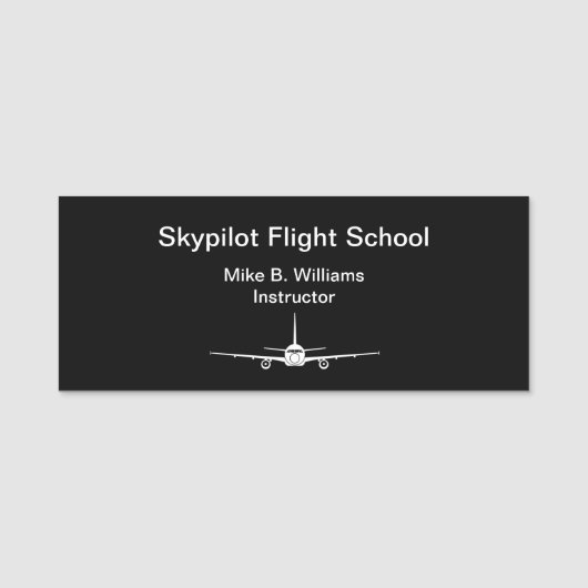 Instructeur vliegschool naamplaatje (Voorkant)