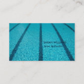 Instructeur voor blauw zwembad Blauwe strook Visitekaartje (Voorkant)