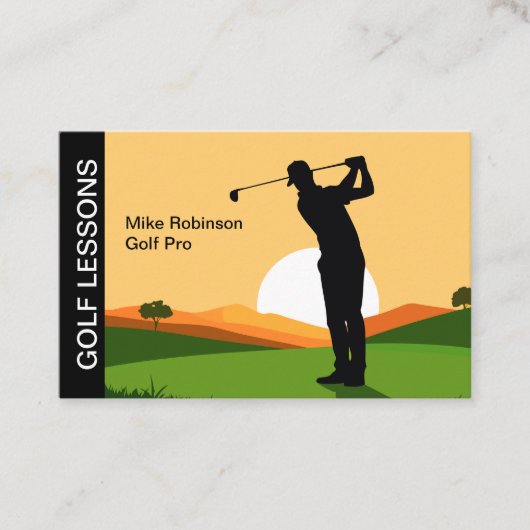 instructeur voor golflessen visitekaartje (Voorkant)