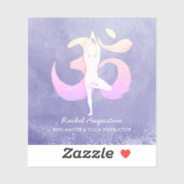 Instructeur voor Meditatie Yoga Pose om Sign Zeer  Sticker