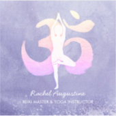 Instructeur voor Meditatie Yoga Pose om Sign Zeer  Sticker (Voorkant)