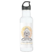 Instructeur voor Meditation Lotus Pose Gold Mandal Waterfles (Voorkant)