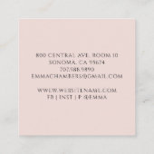 Instructeur voor Meditor Lotus Pose Pink Vierkante Visitekaartje (Achterkant)