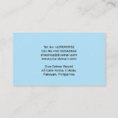 Instructeur voor Open Water Diving Visitekaartje (Achterkant)