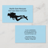 Instructeur voor Open Water Diving Visitekaartje (Voorkant / Achterkant)