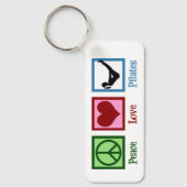 Instructeur voor Peace Love Pilates Persoonlijk Sleutelhanger (Voorkant)