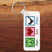 Instructeur voor Peace Love Pilates Persoonlijk Sleutelhanger (Voorkant)
