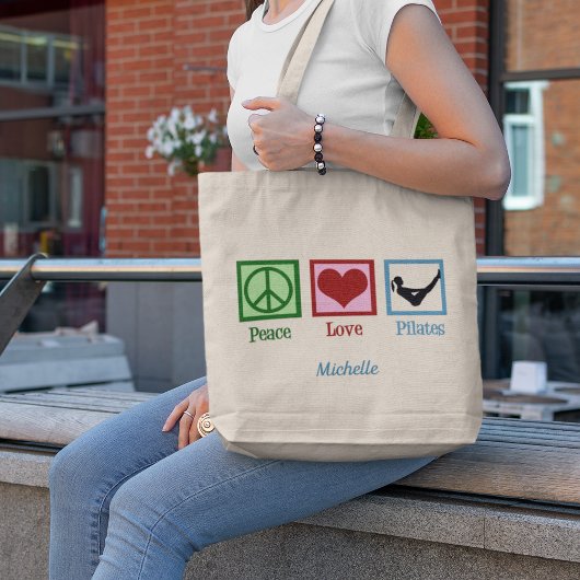 Instructeur voor Peace Love Pilates Persoonlijk Tote Bag
