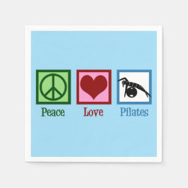 Instructeur voor Peace Love Pilot Cute Blue Party Servet