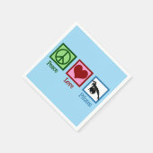 Instructeur voor Peace Love Pilot Cute Blue Party Servet (Hoek)