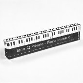 Instructeur voor piano-leraar naambordje