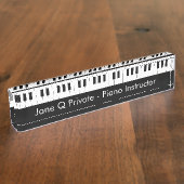 Instructeur voor piano-leraar naambordje (Zijkant)