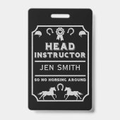 instructeur voor ruiters te paard badge (Achterkant)