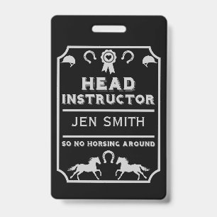 instructeur voor ruiters te paard badge
