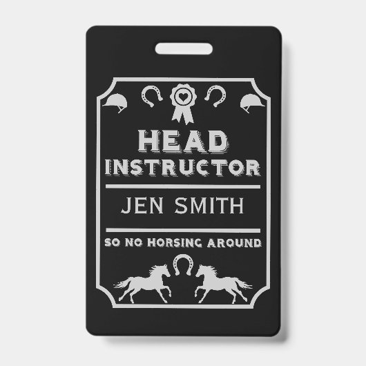 instructeur voor ruiters te paard badge (Voorzijde)