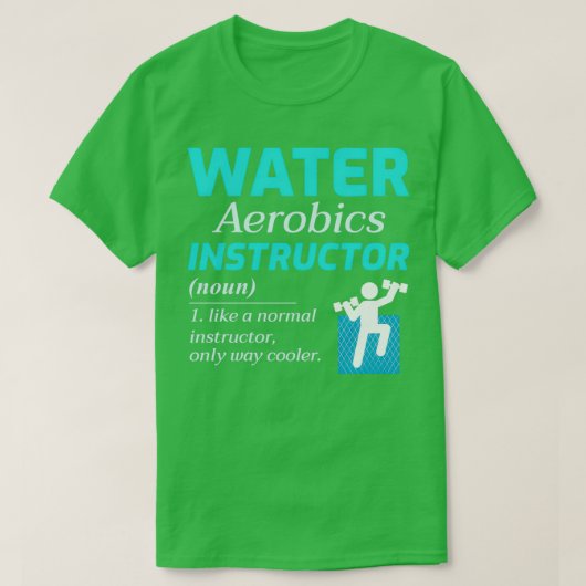 Instructeur voor wateraerobe geschiktheid t-shirt (Design voorkant)