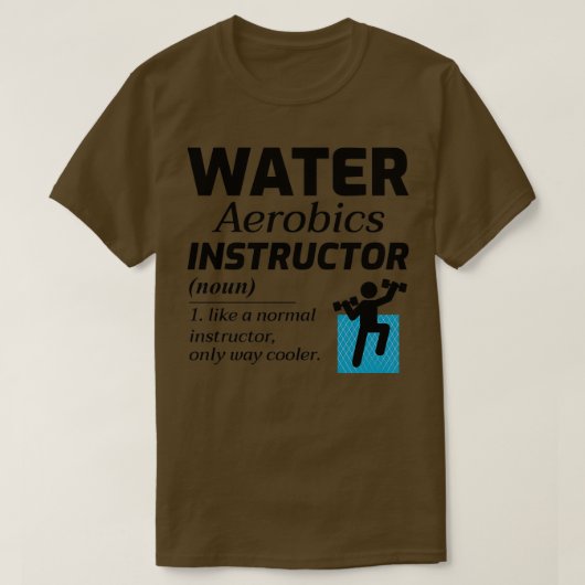 Instructeur voor wateraerobe geschiktheid t-shirt (Design voorkant)