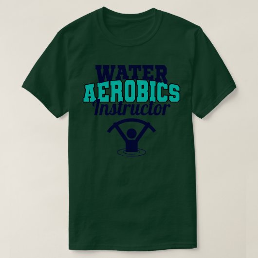 Instructeur voor wateraerobe geschiktheid t-shirt (Design voorkant)
