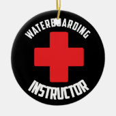Instructeur voor waterboarding keramisch ornament (Voorkant)