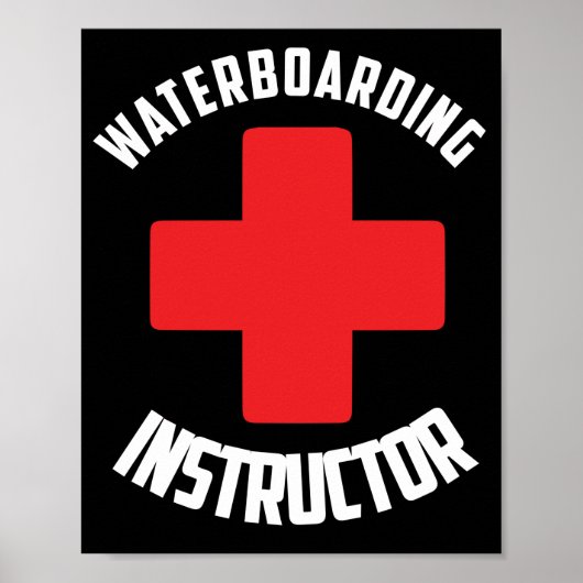Instructeur voor waterboarding poster (Voorkant)