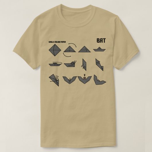 Instructie Origami Bat T-shirt (Design voorkant)