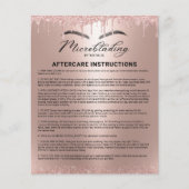 Instructie voor nazorg na microblading Rose Gold D Flyer (Voorkant)