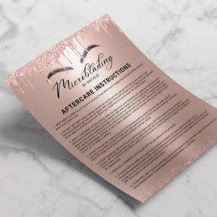 Instructie voor nazorg na microblading Rose Gold D Flyer