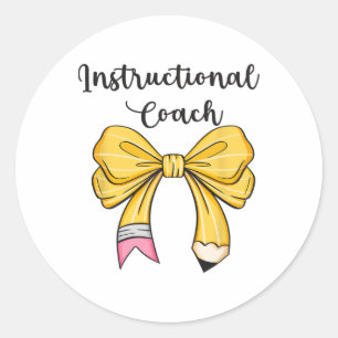 Instructiecoach Grappige Terug Naar School Werknem Ronde Sticker