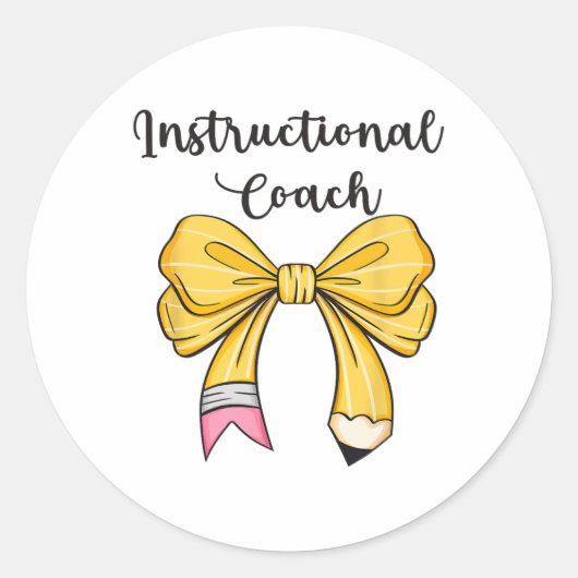 Instructiecoach Grappige Terug Naar School Werknem Ronde Sticker (Voorkant)