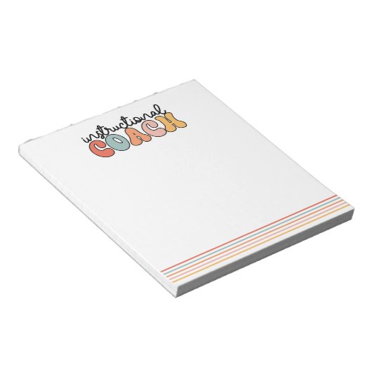 Instructiecoach Onderwijscoach Retro Notitieblok (Schuin)