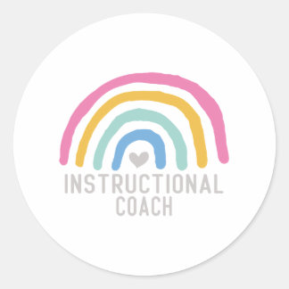 Instructiecoach: Regenboog van het leren Ronde Sticker