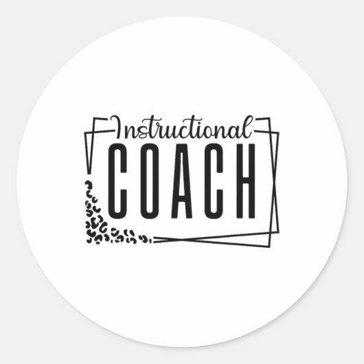 Instructiecoach terug naar school matching groep ronde sticker (Voorkant)