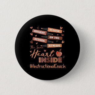 Instructiecoach We kunnen anders zijn Zwarte Gesch Ronde Button 5,7 Cm