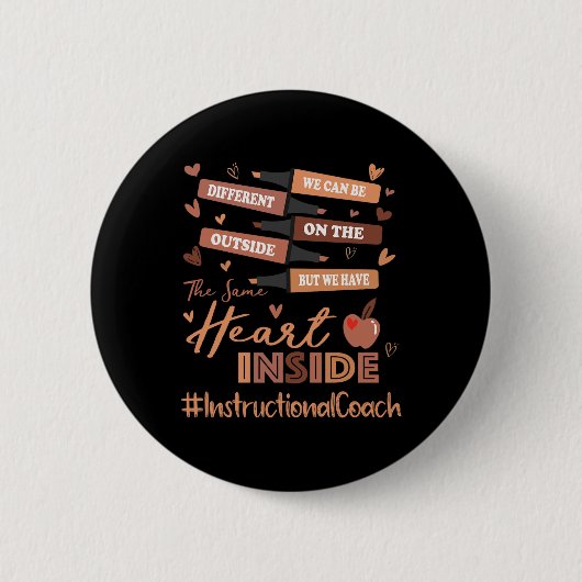 Instructiecoach We kunnen anders zijn Zwarte Gesch Ronde Button 5,7 Cm (Voorkant)