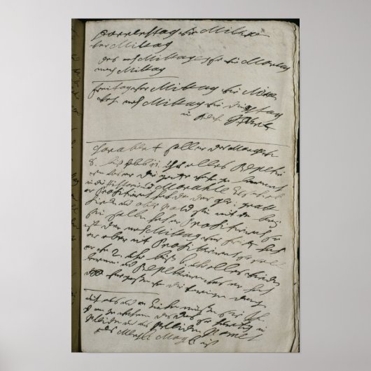 Instructies afgegeven door Friedrich Wilhelm I Poster (Voorkant)