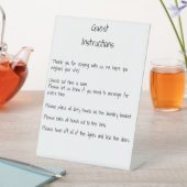 Instructies Informatie Guest House Rental Reclamebord Met Voetstuk (Insitu)