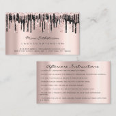 Instructies na levering Lash Blush Black Drids VIP Visitekaartje (Voorkant / Achterkant)