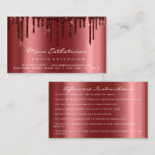 Instructies na levering Lash Burgundy Drift VIP Visitekaartje (Voorkant / Achterkant)