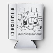 Instructies ontvangen na koken in een keuken blikjeskoeler (Voorkant)