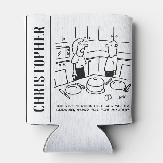 Instructies ontvangen na koken in een keuken blikjeskoeler (Achterkant)