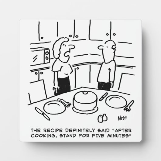 Instructies ontvangen na koken in een keuken fotoplaat (Voorkant)