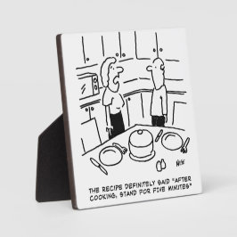 Instructies ontvangen na koken in een keuken fotoplaat