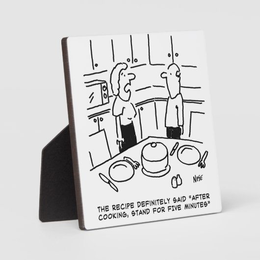 Instructies ontvangen na koken in een keuken fotoplaat (Voorkant)