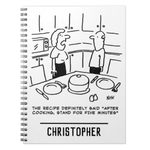 Instructies ontvangen na koken in een keuken notitieboek