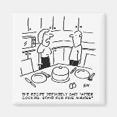 Instructies ontvangen. Thuiskoken in een keuken Magneet (Voorkant)